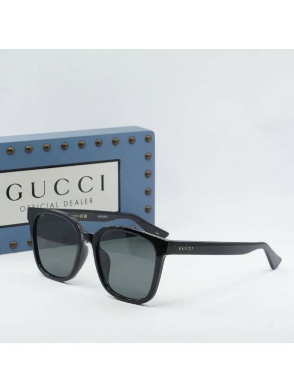 Gucci GG1346SK 001 Square Sunglasses - Black / Smoke